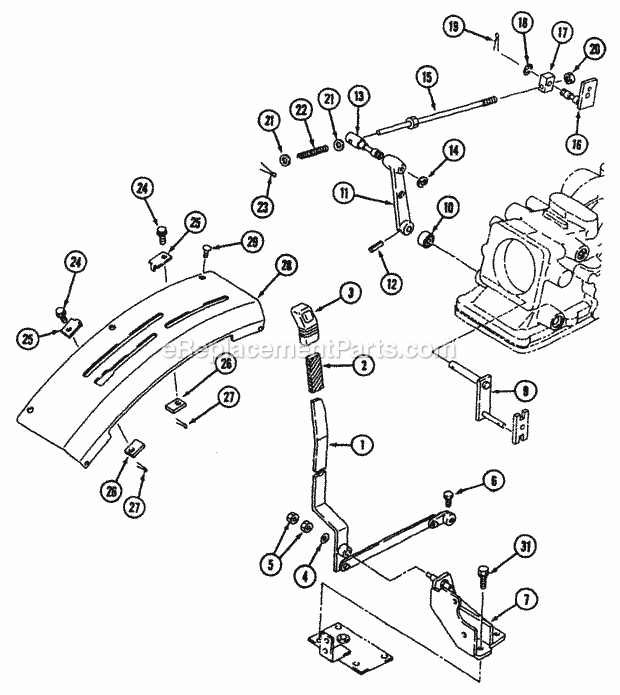 Hydraulic Lift (Part 4) Diagram and Parts List for 54A-443D100 Cub Cadet Lawn Tractor
